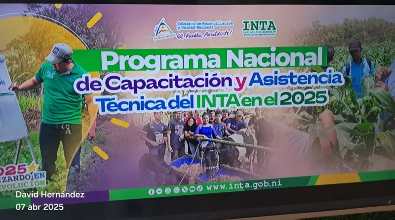 INTA, Nicaragua, asistencia técnica, programa de capacitación, Programa Nacional de Capacitación y Asistencia Técnica 2025, presentación, productores, producción,