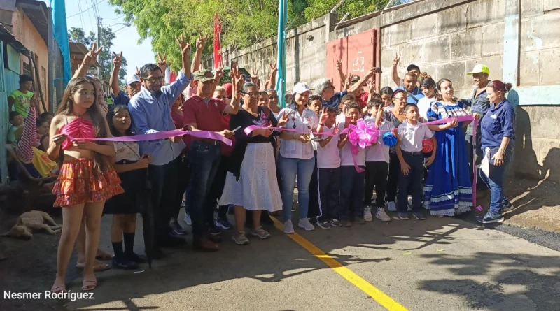 alcaldia de managua, entrega de proyecto vial, managua, nicaragua,