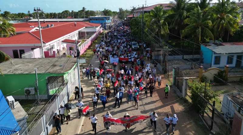 130 aniversario del natalicio del general sandino, general sandino, caminata, bilwi, waspam, costa caribe norte