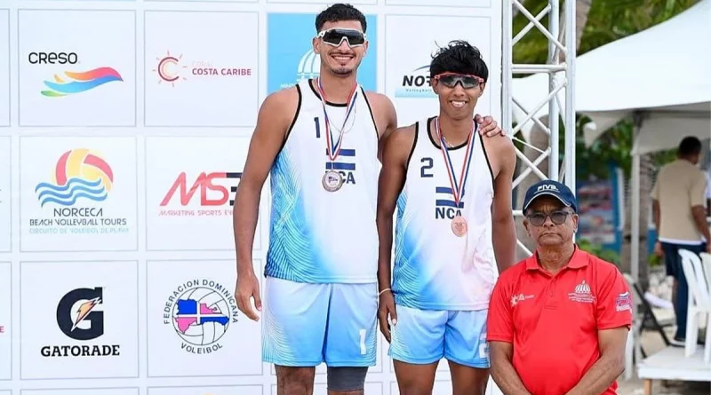boaco, nicaragua, voleibol playa, medalla de bronce, republica dominicana,