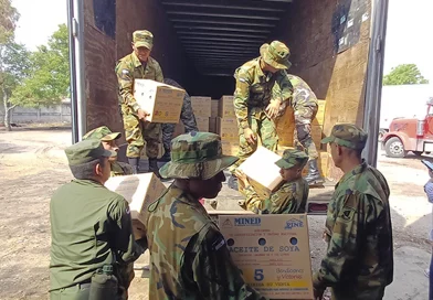 ejercito de nicaragua, merienda escolar, esteli