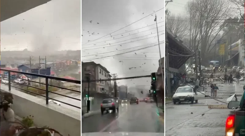 inusual, tornado, sorprende, chile, deja, cientos, viviendas, afectadas, categoría, ciudad de chile, puerto, Varas, inmumerables, destrozos, materiales,