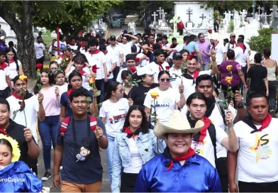 juventud sandinista, nicaragua, nicaragua, dia de las madres, cementerio general, madres ejemplares, lidia saavedra, nora astorga,