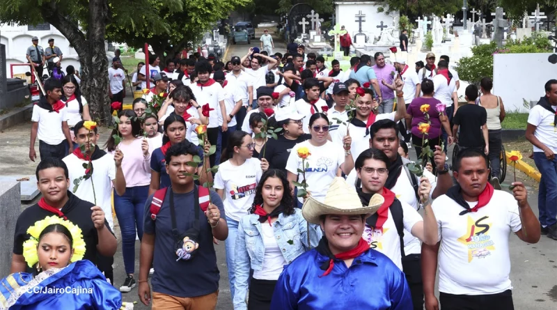 juventud sandinista, nicaragua, nicaragua, dia de las madres, cementerio general, madres ejemplares, lidia saavedra, nora astorga,