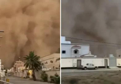 Arabia Saudí, tormenta de arena, cubre, video, imagenes, tormenta, arena, Arabia Saudita,