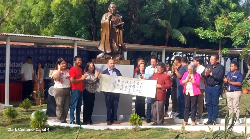 unan managua, china, estatua confusio, china y nicaragua