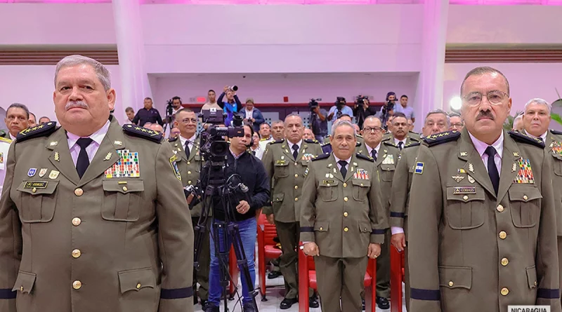 acto central, 2 de junio de 2025, ejercito de nicaragua, grados militares del ejercito de nicaragua, comandante daniel ortega saavedra, compañera rosario murillo, centro convenciones olof palme, managua