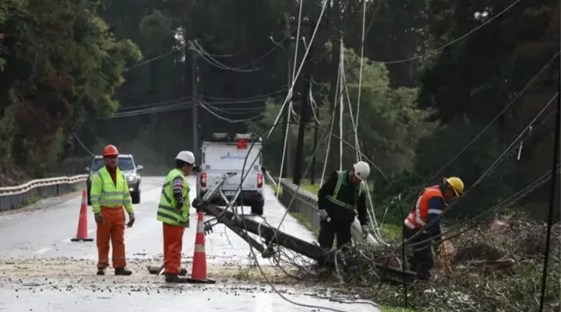 Chile, lluvias, sin suministro eléctrico, sin energía, viviendas, sistema frontal,