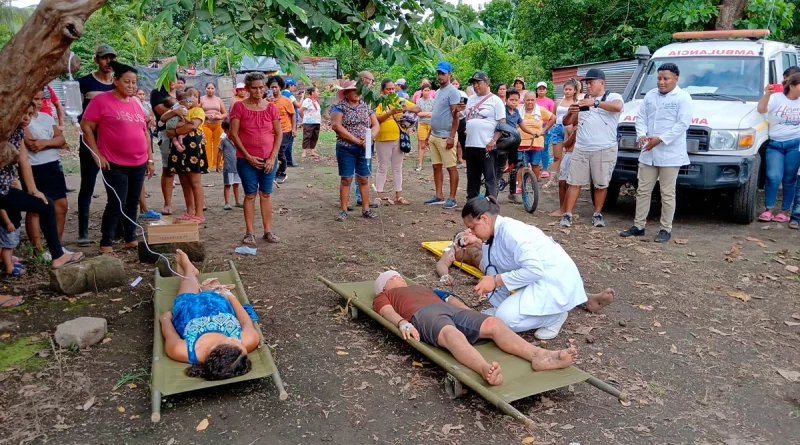 nicaragua, chinandega, ejercicio de proteccion,