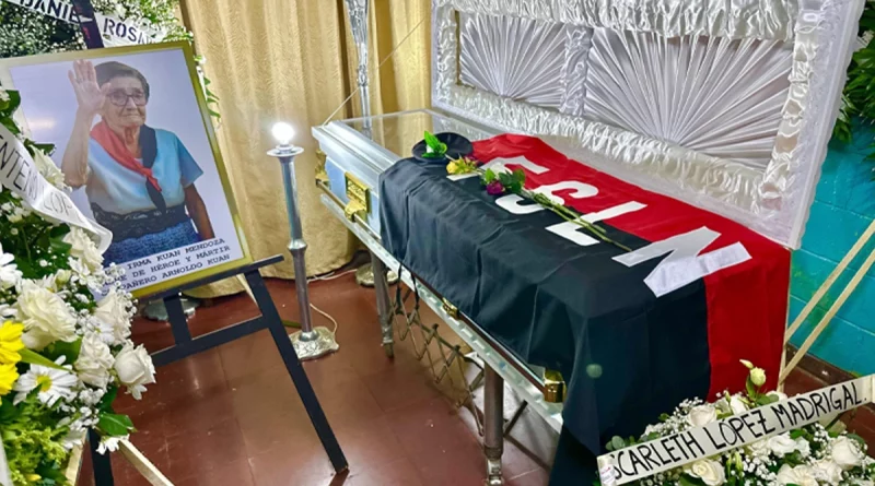 doña irma kuan mendoza, madre de héroe y mártir, revolucion sandinista, nicaragua