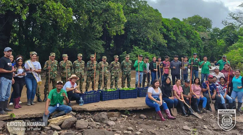 ejercito de nicaragua, marena, chontales, jornada de reforestacion,