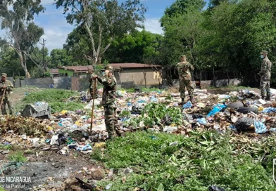 ejercito de nicaragua, ciudad sandino, jornada ecologica, managua,