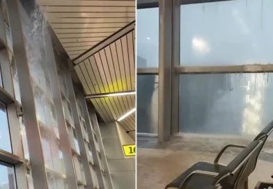 moscú, rusia, video, aeropuerto, lluvias,