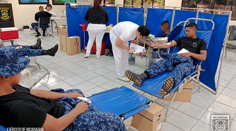 fuerza naval, ejercito de nicaragua, donacion de sangre,