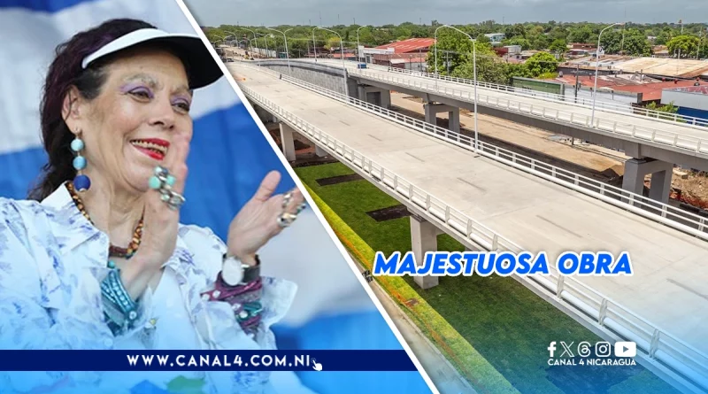 nicaragua, rosario murillo, carretera norte, puente a desnivel, pista heroes de la insurrecion,