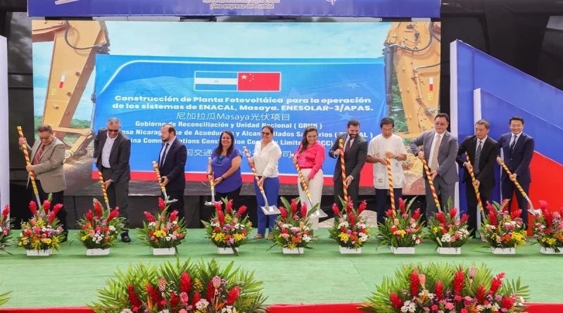 china. gobienro de nicaragua, planta fotovoltaica, enacal, masaya,
