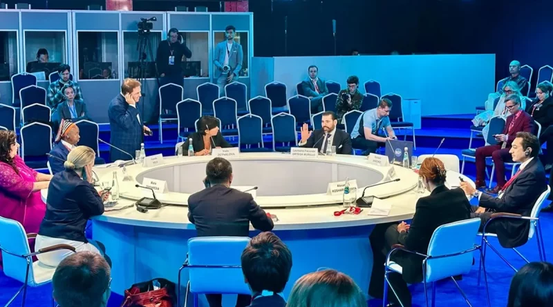 Laurea Ortega, Panel, Mensaje, participa, Los Medios BRICS en la lucha por la Libertad de Expresión y una Agenda Cultural e Informativa Alternativa, San Petersburgo, Rusia, Nicaragua,