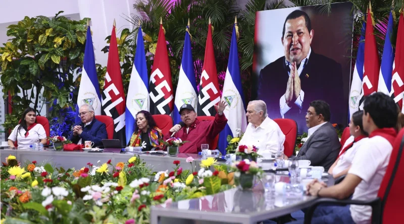 rosario murillo, acto, daniel ortega, copresidentes, comandante hugo chavez, aniversario, natalicio,