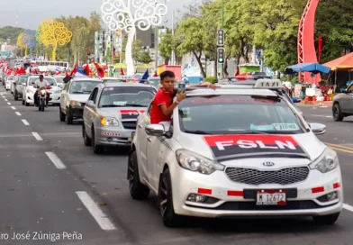 calles, Managua, Trabajadores por cuenta propia, Confederación de Trabajadores por Cuenta Propia, caravana, 46/19, Revolución Sandinista, 46 aniversario,