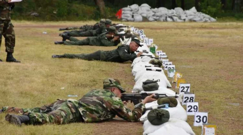 Ejército de Nicaragua, ejercicio de tiros, nicaragua, leon,