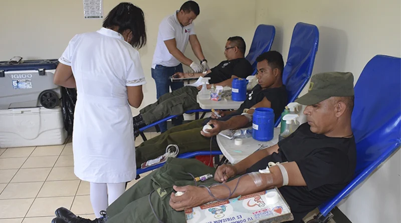 esteli, donacion de sangre, banco de sangre, ejercito de nicaragua,