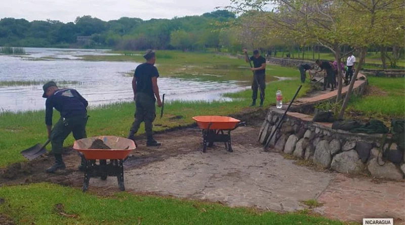 ejercito de nicaragua, mateare, laguna de xiloa, jornada ecologica, managua, marena,