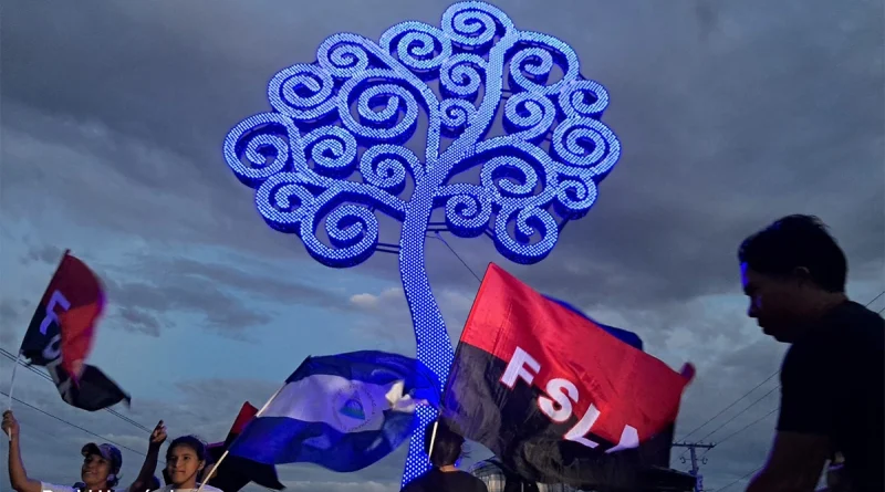 managua, arbol de la vida, juventud sandinista 19n de julio, gobierno de nicaragua, dia del estudiante,