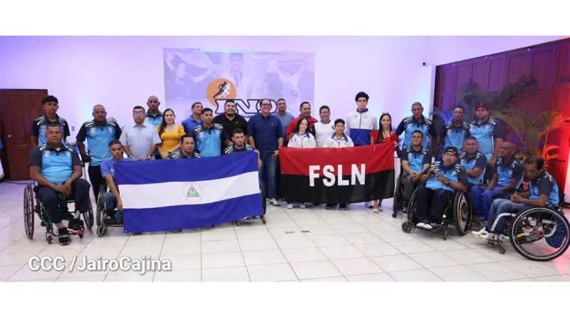 abanderamiento, ind, deportes, karate, baloncesto, seleccion, silla de ruedas, alcaldia de managua,