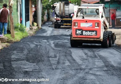 Managua, barrio Jorge Casally, calles asfaltada, alcaldía de Managua,