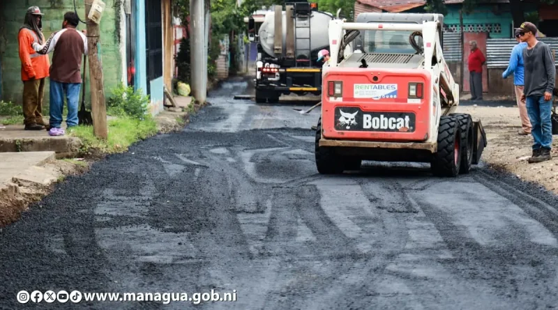 Managua, barrio Jorge Casally, calles asfaltada, alcaldía de Managua,