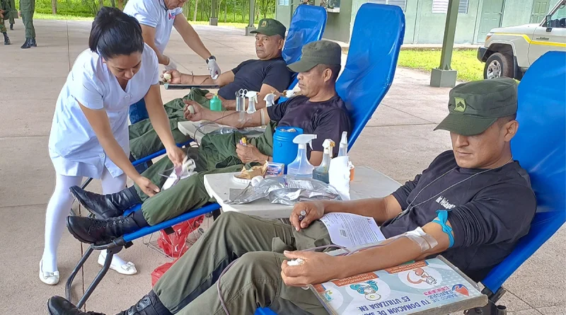 esteli, ejercito de nicaragua, banco de sangre, donancion de sangre,