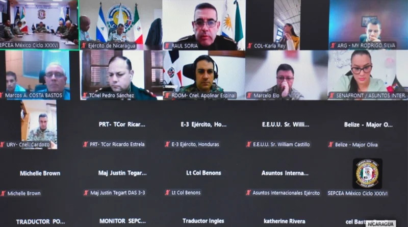 ejercito de nicaragua, reunion, oficiales, secretaria, cea,