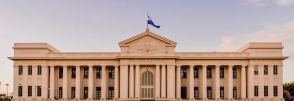 Nicaragua, Palacio Nacional, ilumina, Día de la Bandera Nacional de Rusia, Rusia, conmemora,