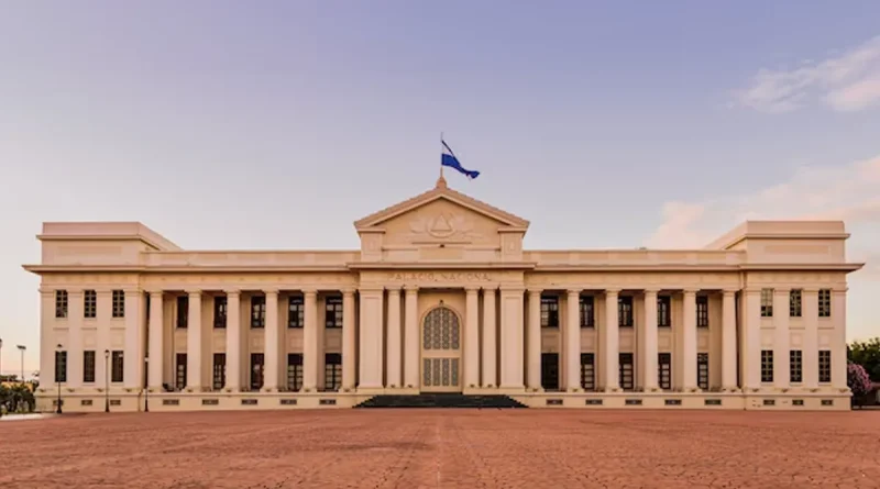 Nicaragua, Palacio Nacional, ilumina, Día de la Bandera Nacional de Rusia, Rusia, conmemora,