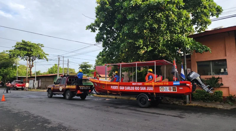 nicaragua, rio san juan, ministerio del interior, bomberos unidos, seguridad,