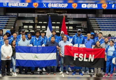 Selección de baloncesto, abanderamiento, AmeriCup 2025, selección de baloncesto masculino, deportes, Nicaragua,