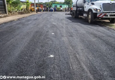 pavimentada, calales urbanización flor de Pino, alcaldía de Managua,