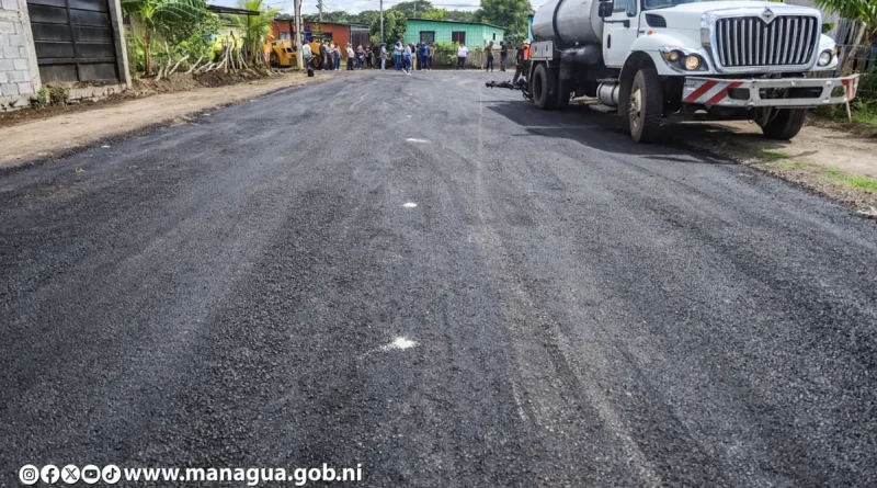 pavimentada, calales urbanización flor de Pino, alcaldía de Managua,