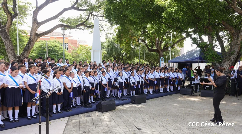 coro infantil ruben dario, fiestas patrias, todos san jacinto, nicaragua,