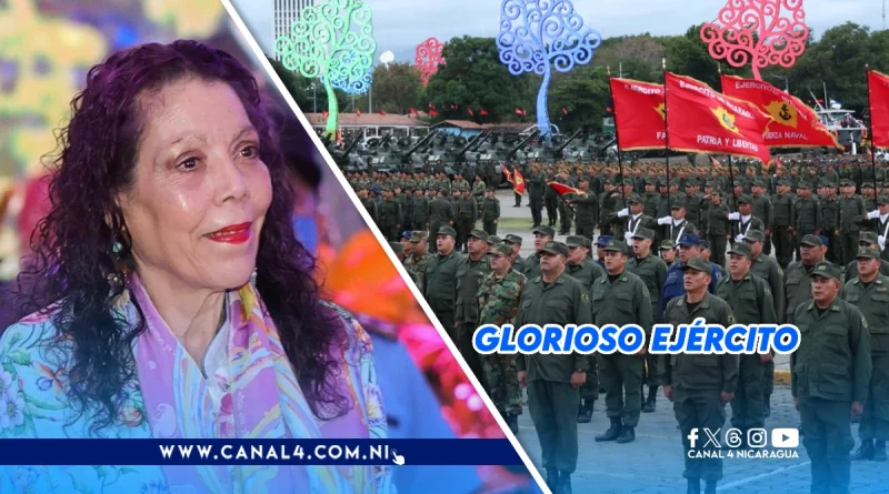 Ejército de Nicaragua, acto de reconocimiento, 46 aniversario de la fundación, fundación del Ejército de Nicaragua, felicitación, Nicaragua, rosario murillo,