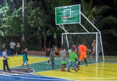 cancha comunitaria de Apataco, san jorge, rivas, alcaldía de san jorge, gobierno sandinista, deportivos rehabilitados, red de infraestructura