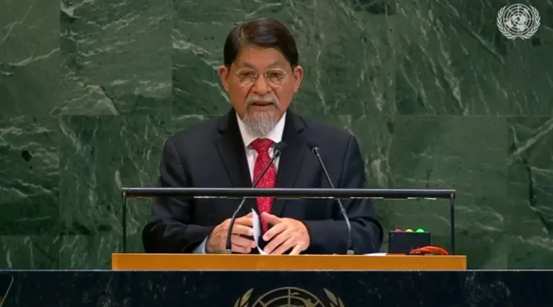 Nicaragua, mensaje, Gobierno de Nicaragua, Canciller de Nicaragua, Denis Moncada, Asamblea General de la Naciones Unidas,