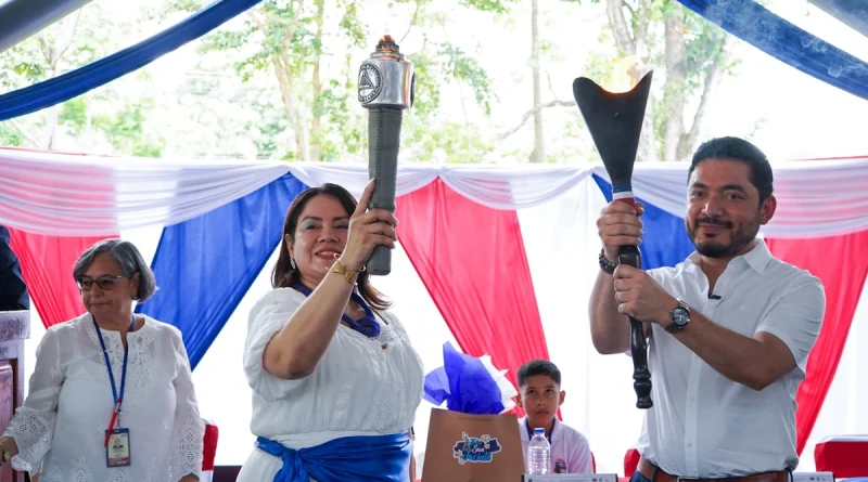 fiestas patrias 2025, antorcha centroamericana, rivas, todos san jacinto, nicaragua, costa rica