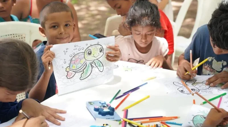MARENA, educación ambiental, San Juan del Sur, refujio de vida Silvestre, conservación de tortugas marinas, niños,
