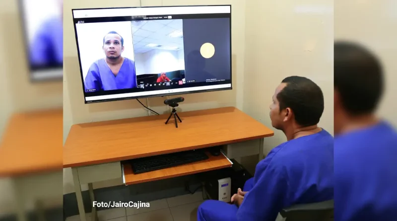 audiencias virtuales, Sistema penitenciario, Tipitapa, sala virtual, sistema judicial,