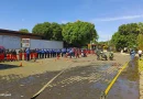 Bomberos Unidos, ejercicio demostrativo, extinción de incendios, Nicaragua,