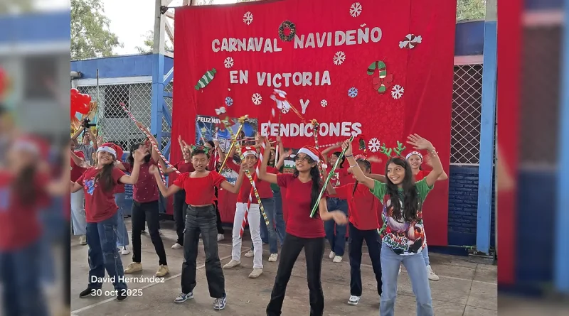 nicaragua, estudiantes, carnaval navideño