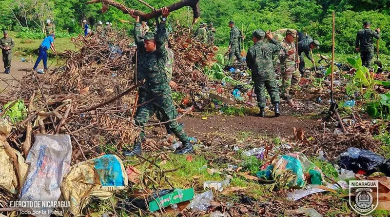 Ciudad Sandino, jornada ecológica, Ejército de Nicaragua, barrio Villa La Concha,