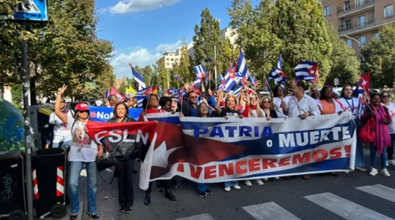 embajada de Nicaragua, Roma, solidaridad con Cuba,