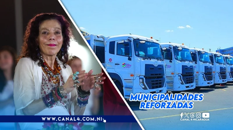 nicaragua,. rosario murillo, camiones, municipalidades,